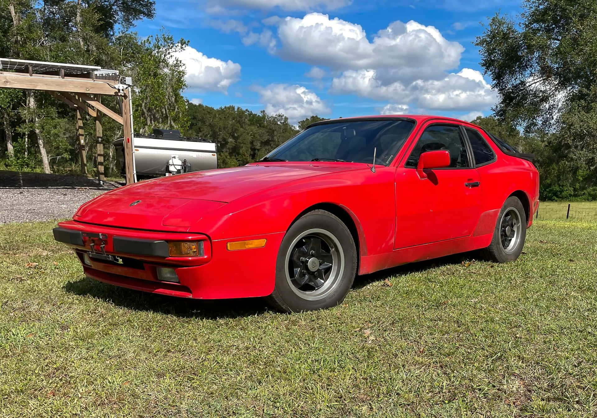 Download Classic Porsche 944 In Crisp White Wallpaper | Wallpapers.com