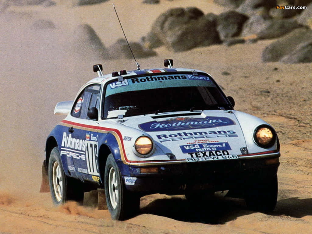 Classic Porsche 959 In Dynamic Motion Wallpaper