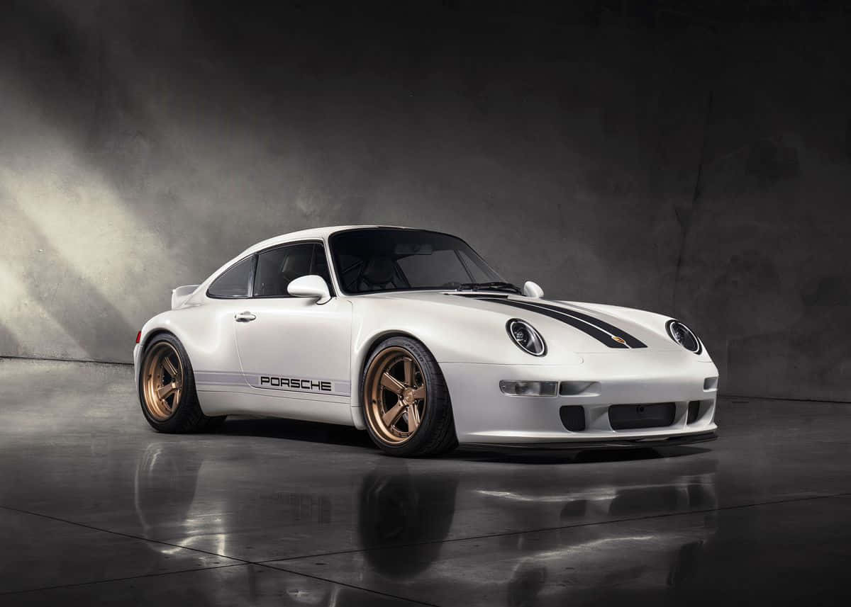 Classic Porsche 993 In Striking Silver Wallpaper