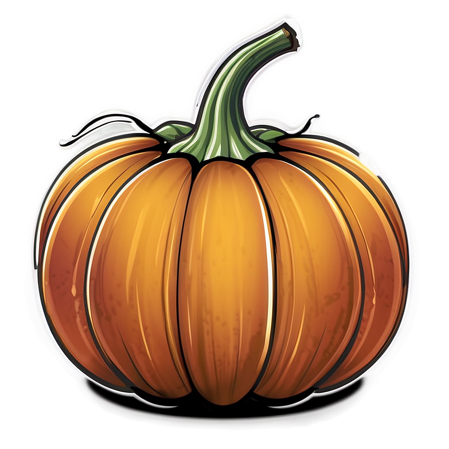 Classic Pumpkin Outline Design Png 41 PNG