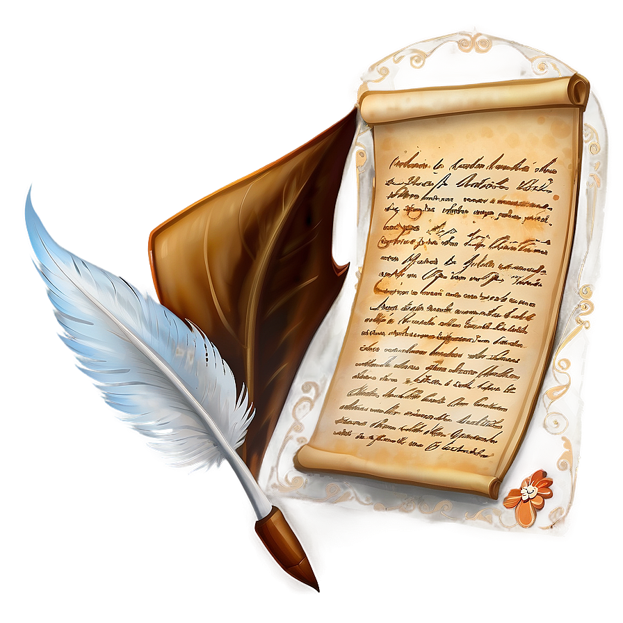 Classic Quill And Parchment Png 52 PNG