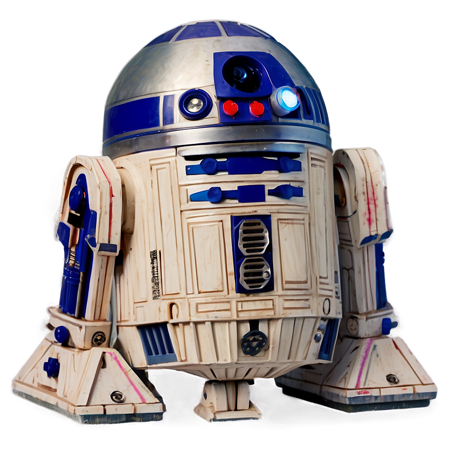 Classic R2d2 Standing Pose Png Axo PNG