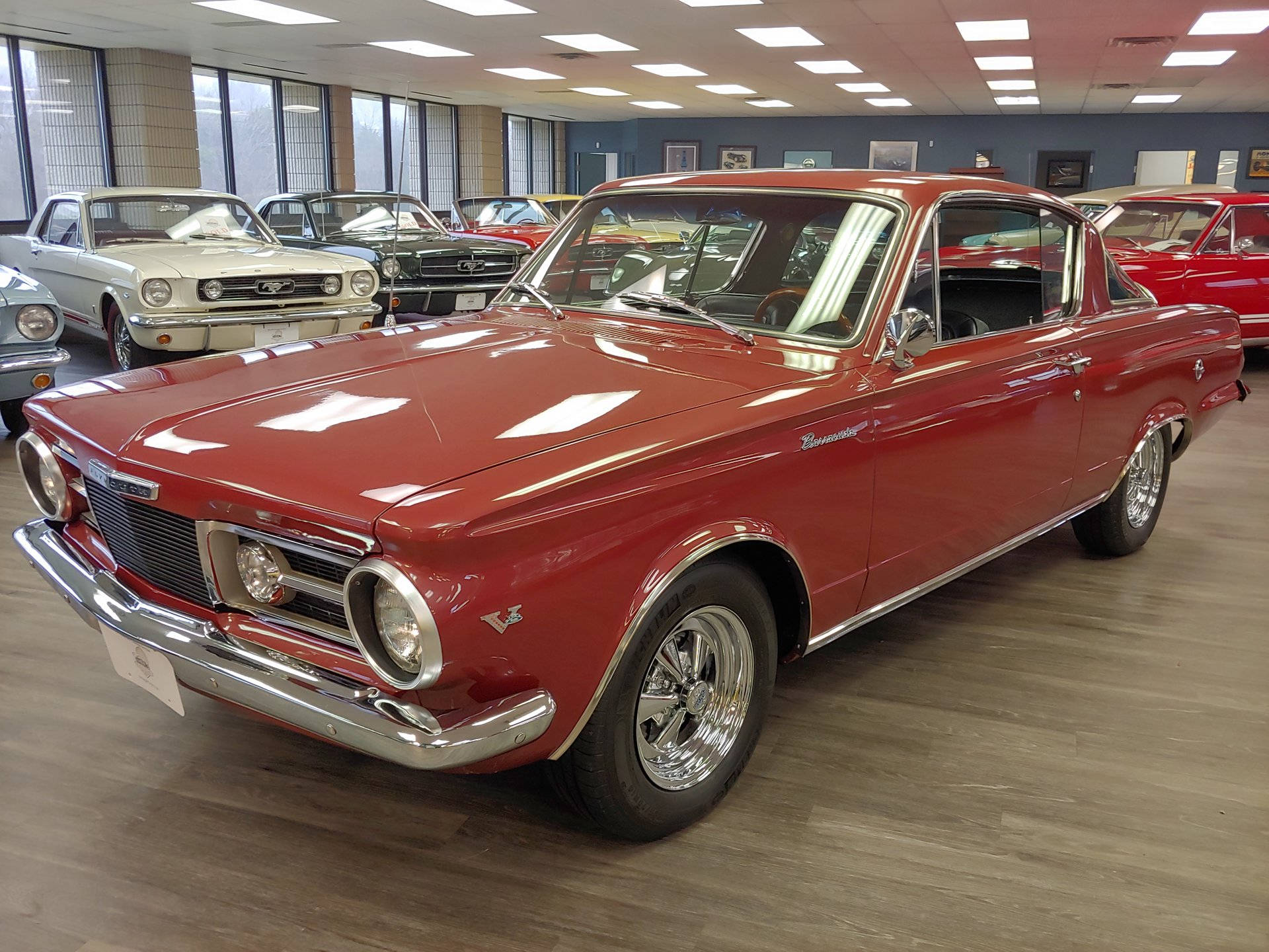 Classic Red 1960 Plymouth Barracuda Wallpaper