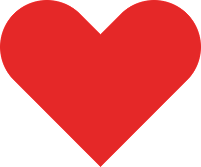 Classic Red Heart Shape PNG