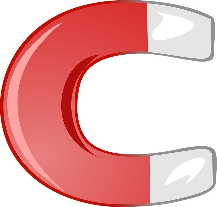 Classic Red Horseshoe Magnet PNG