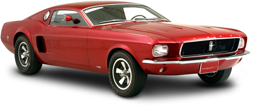 Classic Red Mustang Mach1 PNG