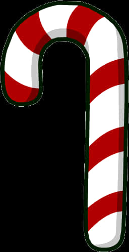 Classic Redand White Candy Cane PNG