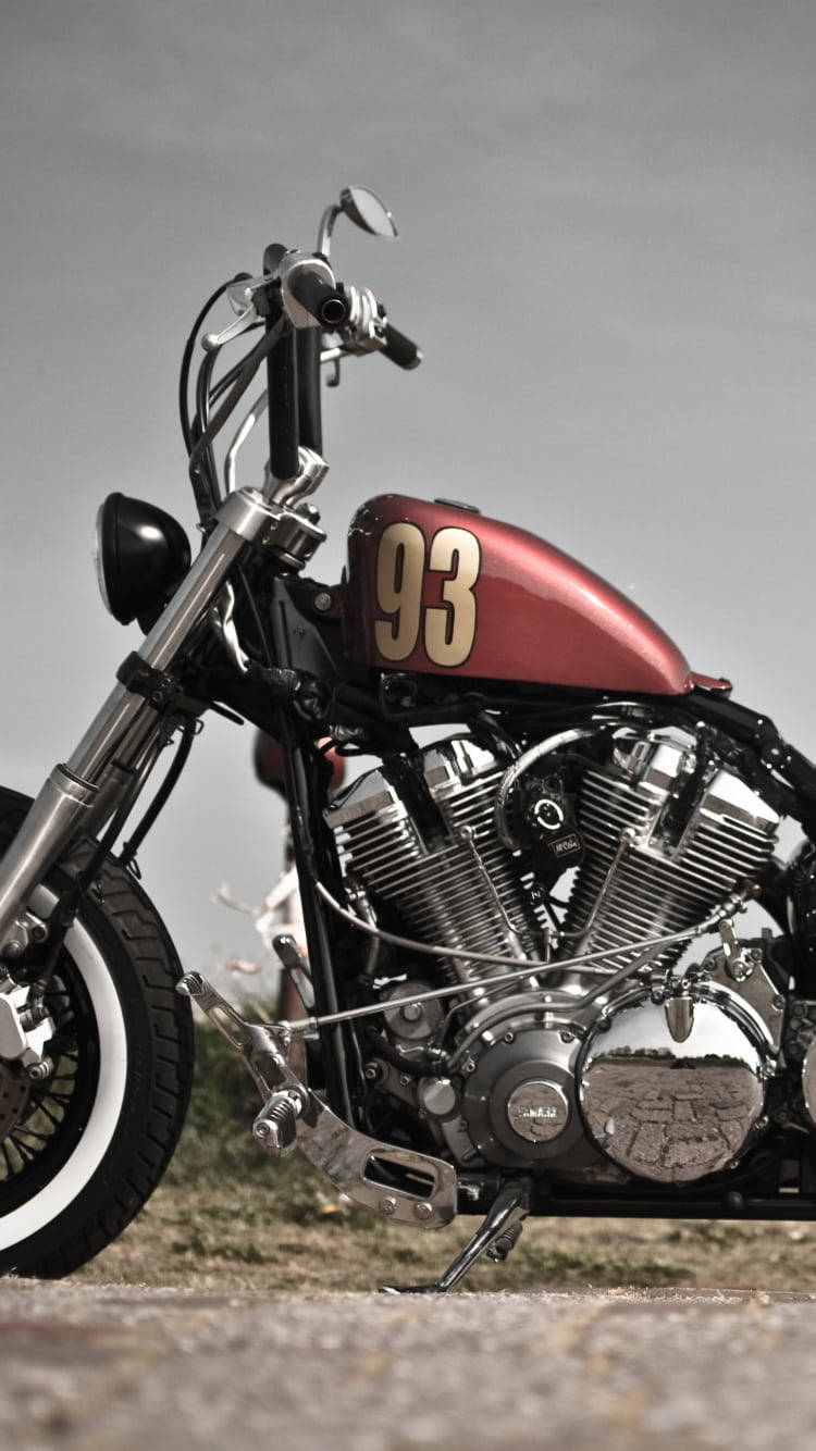 Classic Retro Bobber Motorcykel Wallpaper