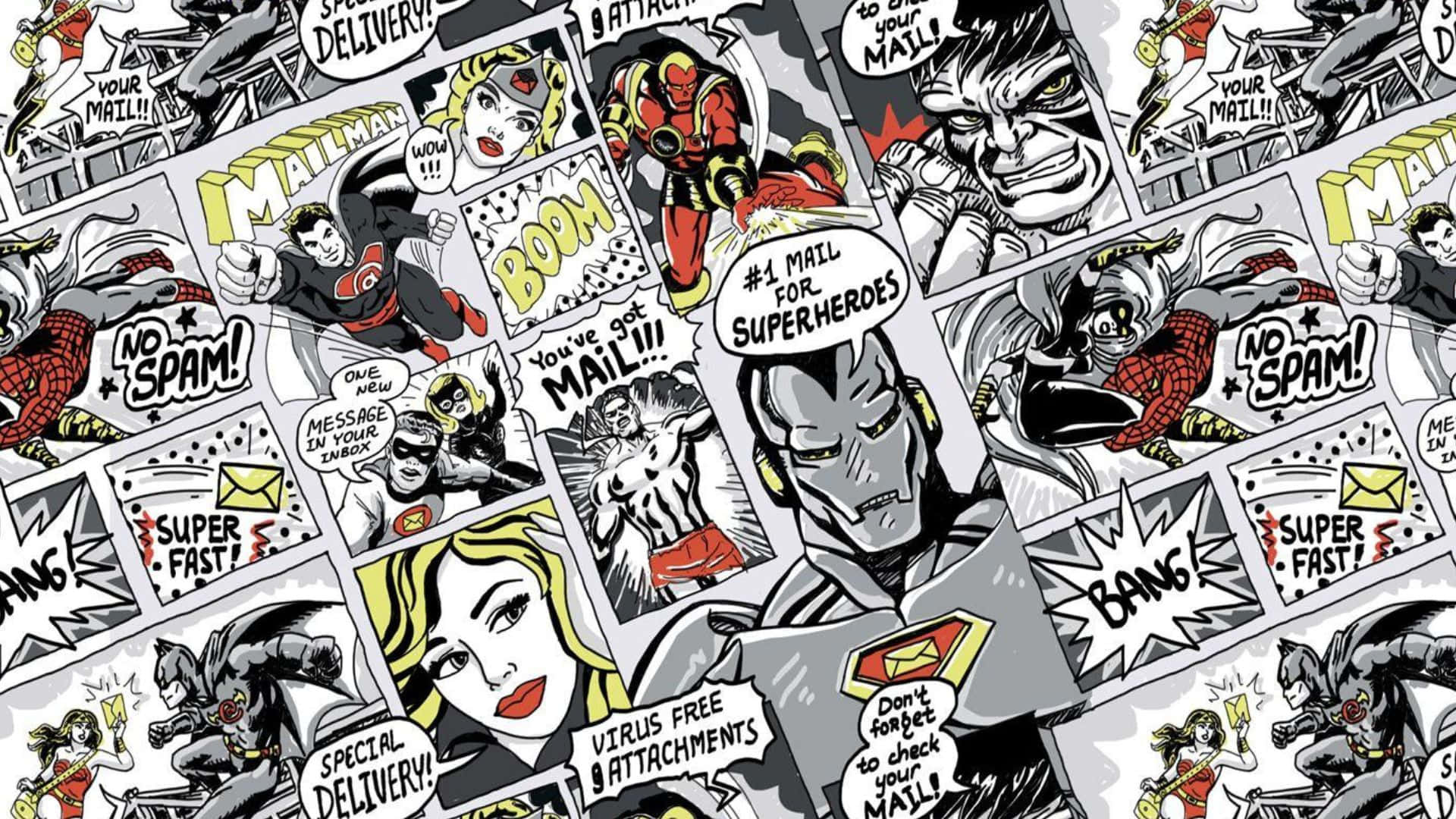 Classic Retro Superhero Action Comic Cover Wallpaper