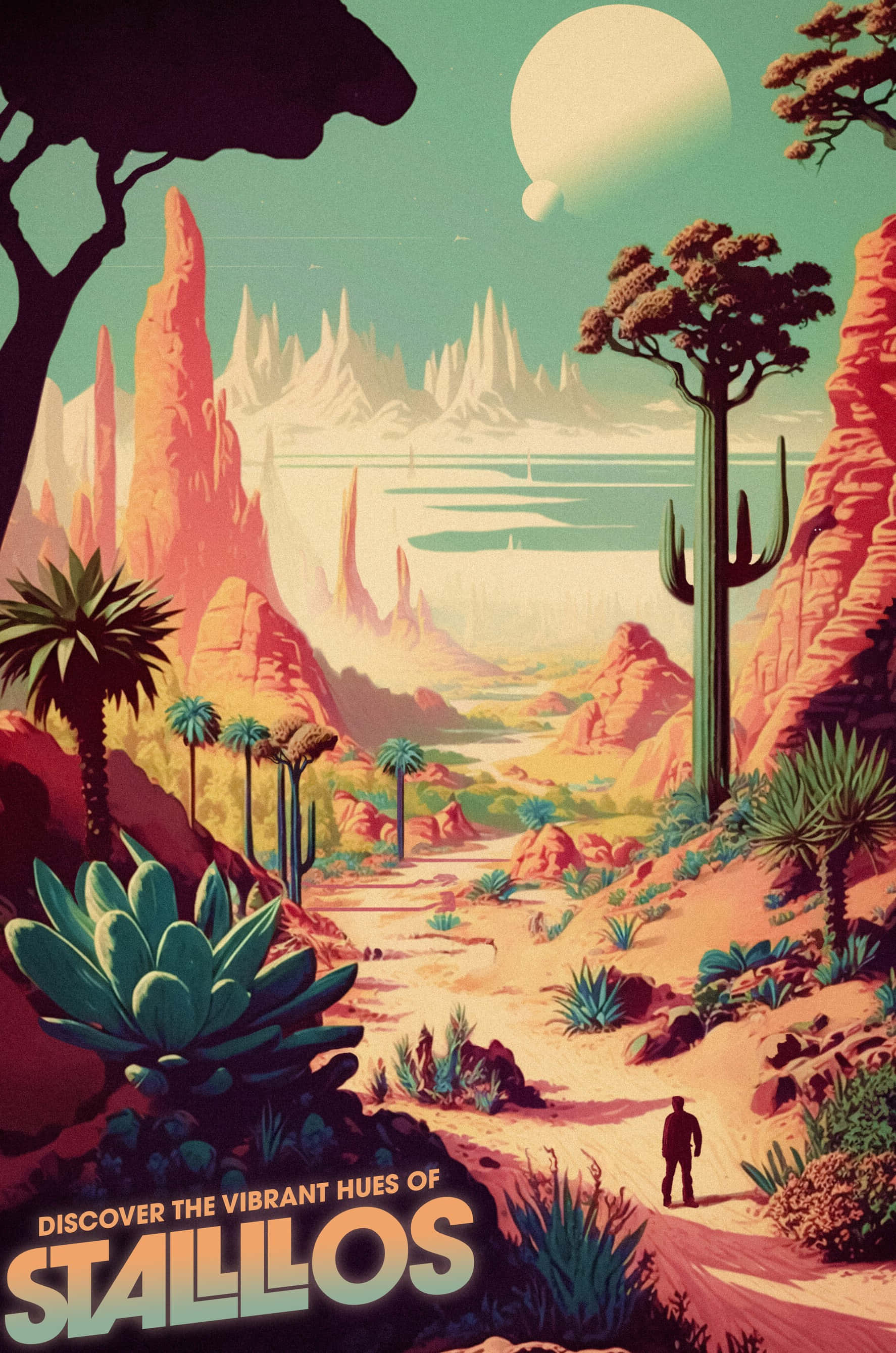 Classic Retro Travel In The Wilderness Wallpaper