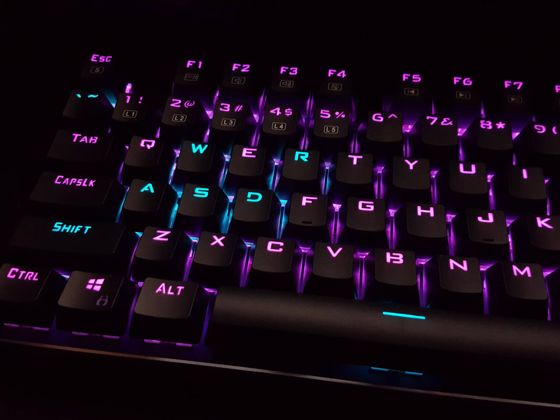 Classic RGB Keyboard Keys Wallpaper