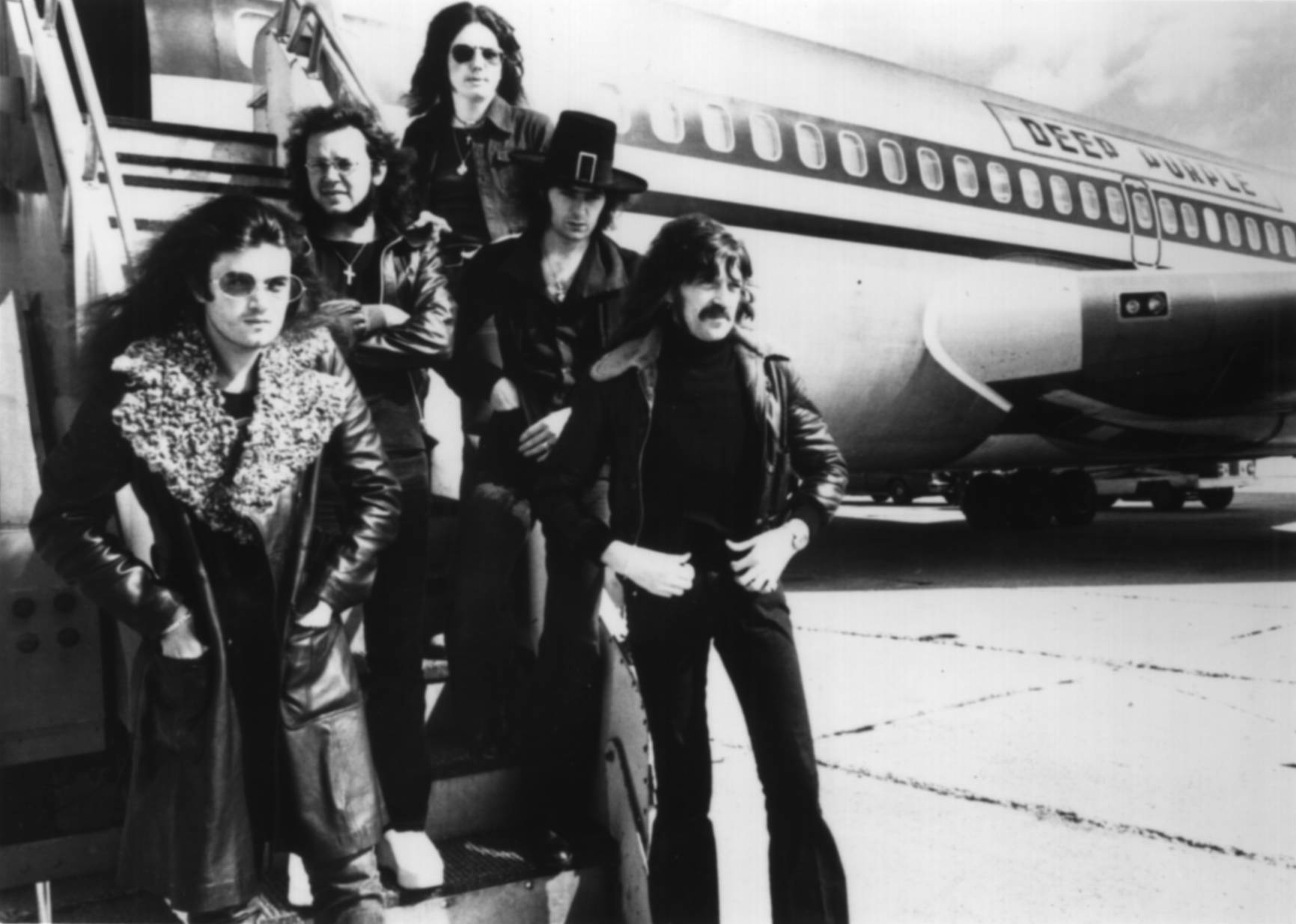 Klassiskrockmusiklegend Deep Purple 1974 Fotografi. Wallpaper