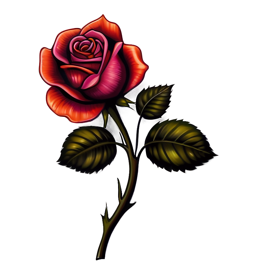 Download Classic Rose Tattoo Design Png 22 | Wallpapers.com