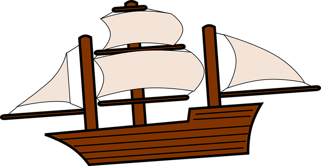 Classic Sailboat Silhouette PNG