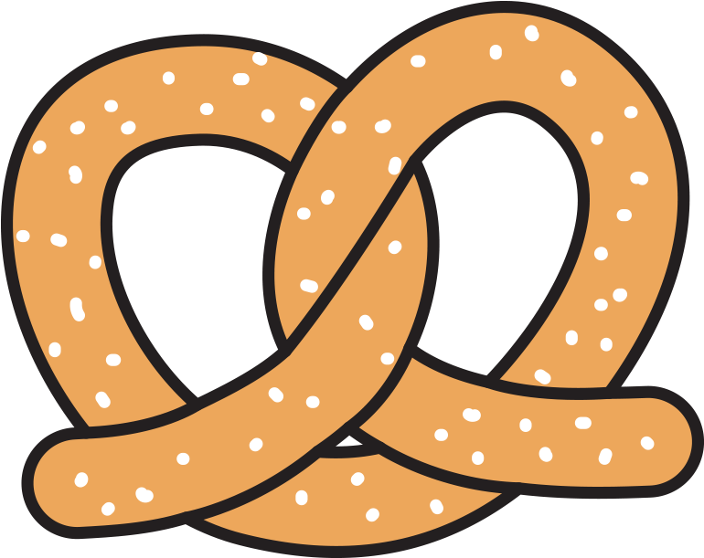 Classic Salted Pretzel Illustration PNG