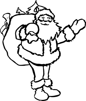 Classic Santa Claus Silhouette PNG
