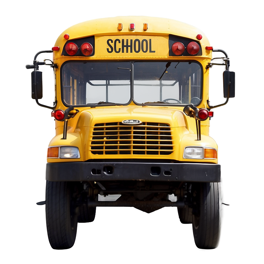 Download Classic School Bus Front View Png Vjb | Wallpapers.com