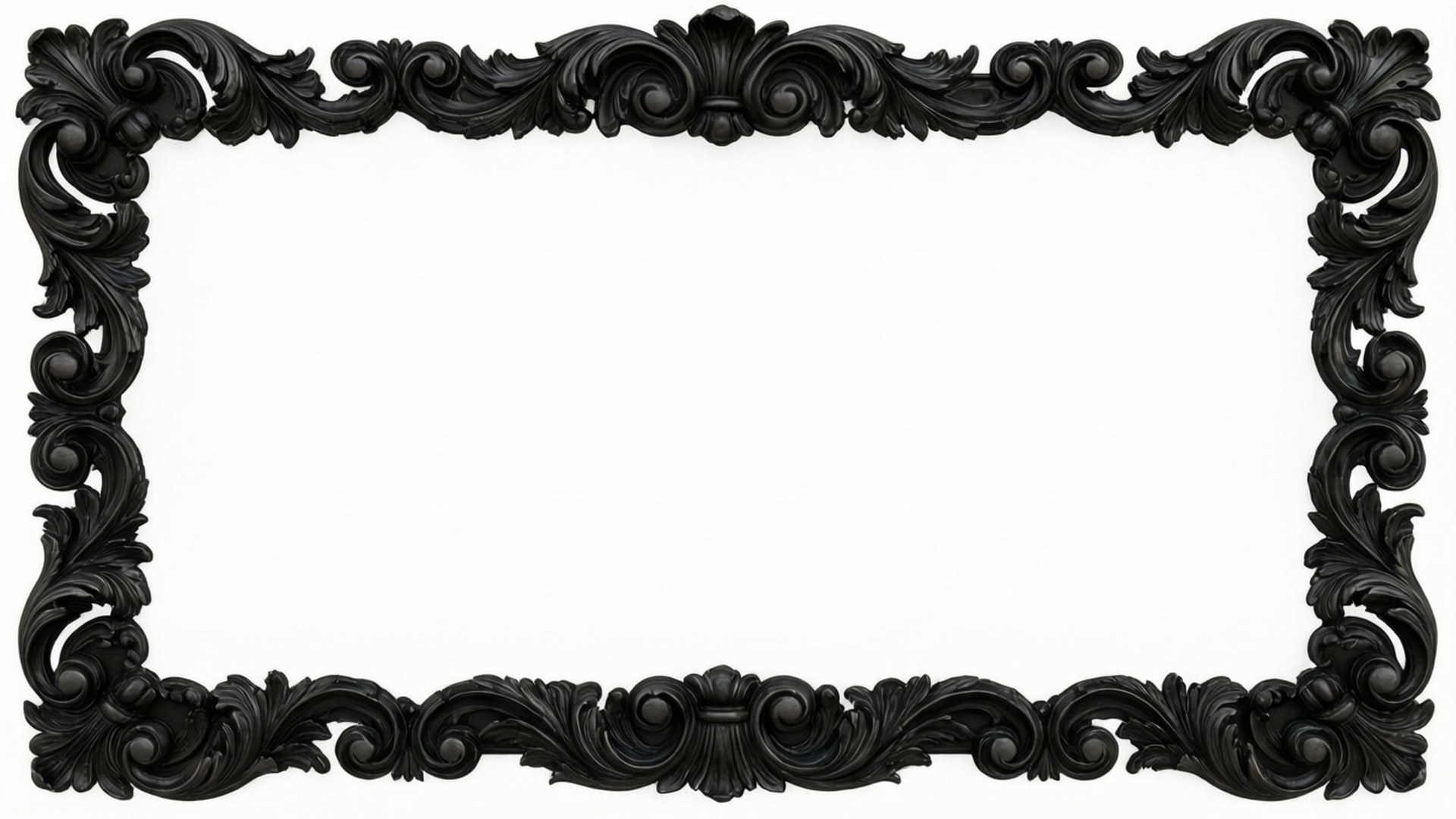 Elegant svart sirkelarbeidskantramme for dekorative tapeter.