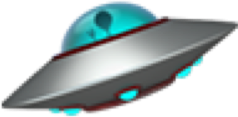 Classic Silver Spaceship3 D Model PNG