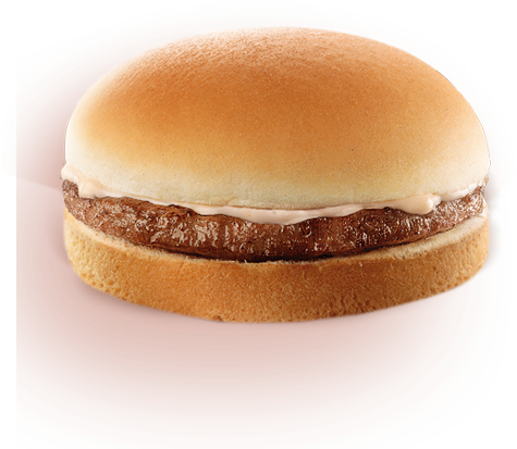 Classic Single Patty Burger PNG
