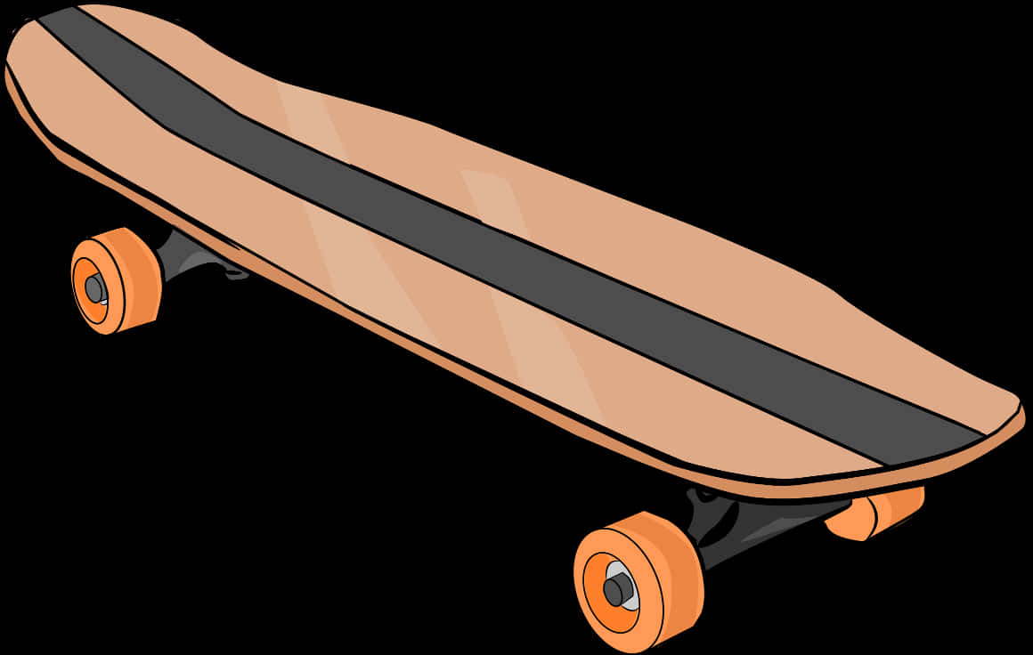 Classic Skateboard Vector Illustration PNG