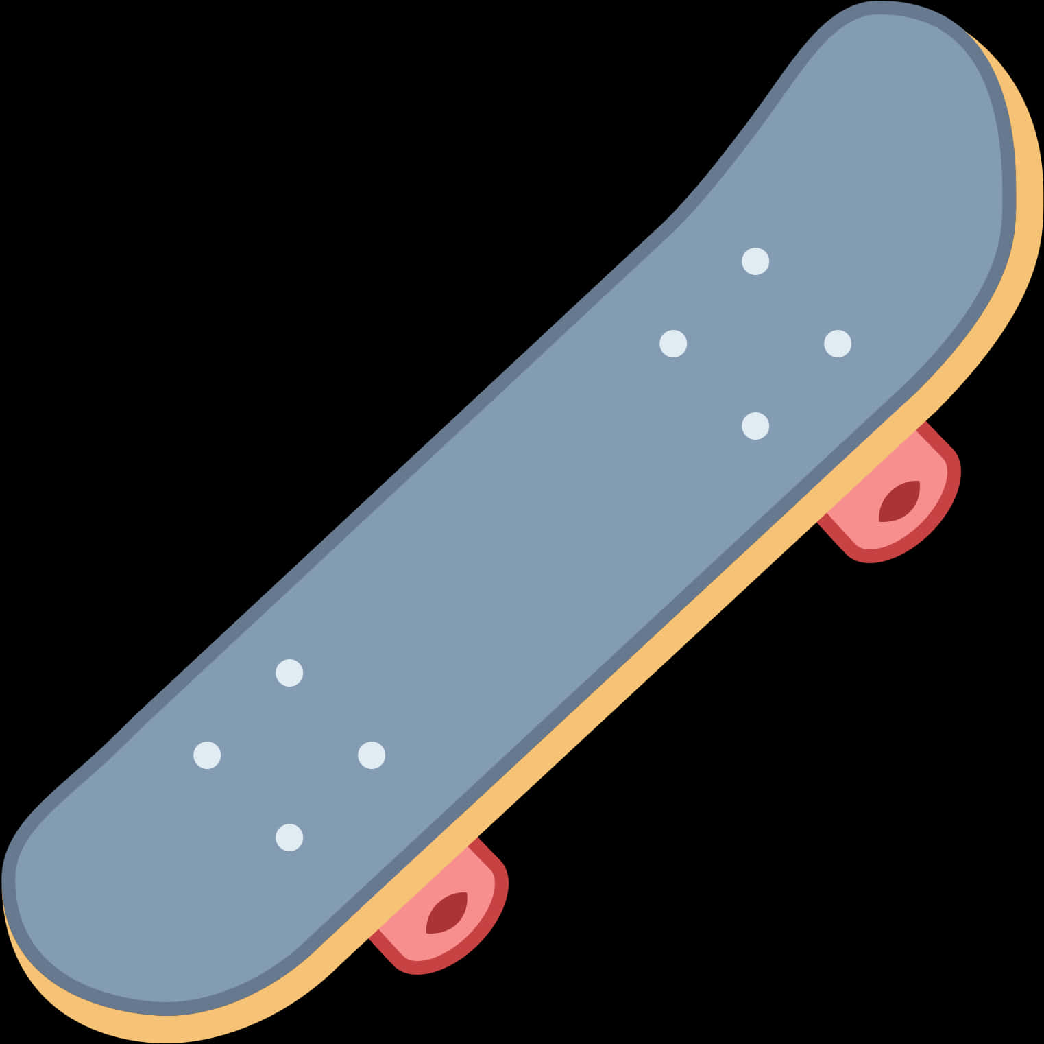 Classic Skateboard Vector Illustration PNG