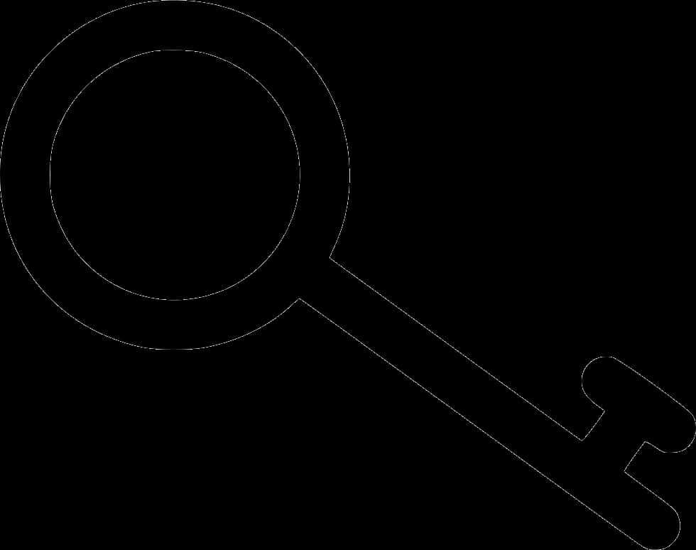 Classic Skeleton Key Silhouette PNG