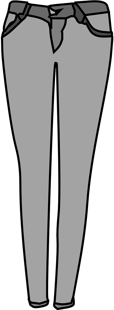 Classic Skinny Jeans Vector PNG