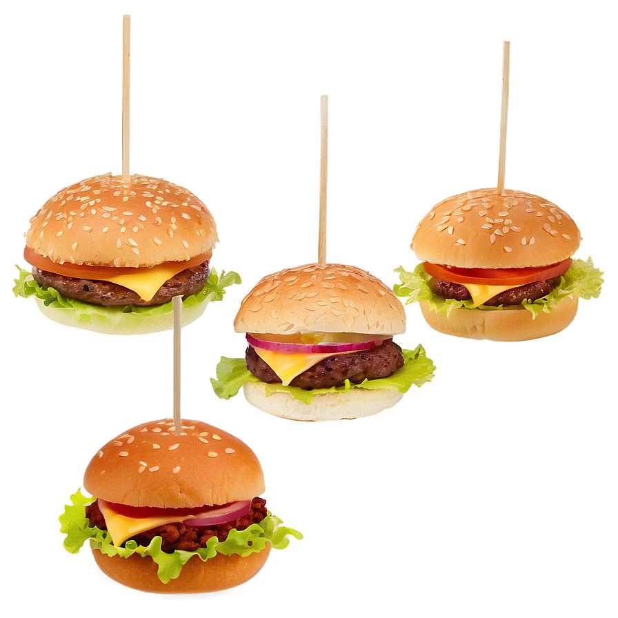 Classic Slider Mini Burgers Png Poc PNG