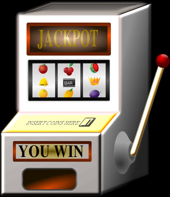 Classic Slot Machine Jackpot Win PNG