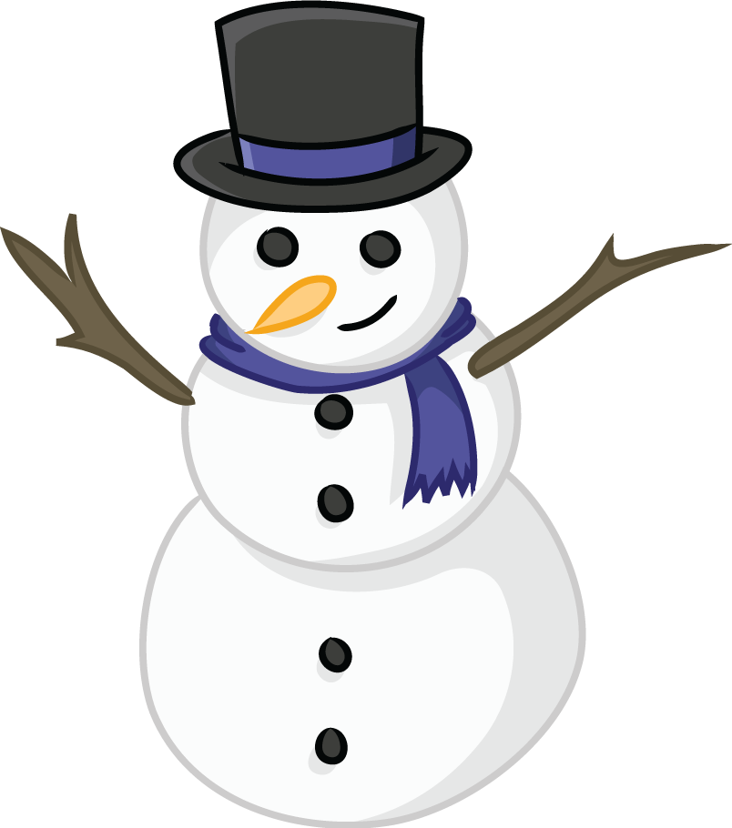 Classic Snowman Clipart PNG