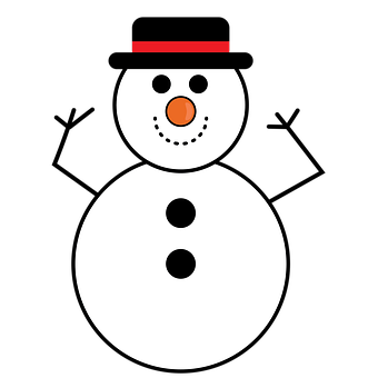 Classic Snowman Graphic PNG