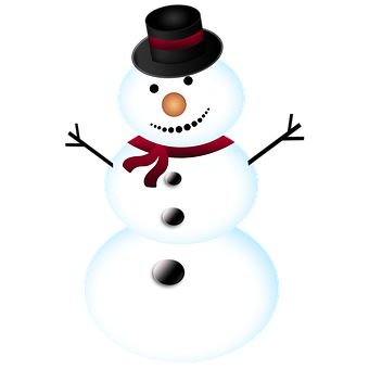 Classic Snowman Illustration PNG