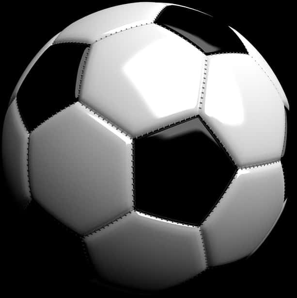 Classic Soccer Ball Blackand White PNG