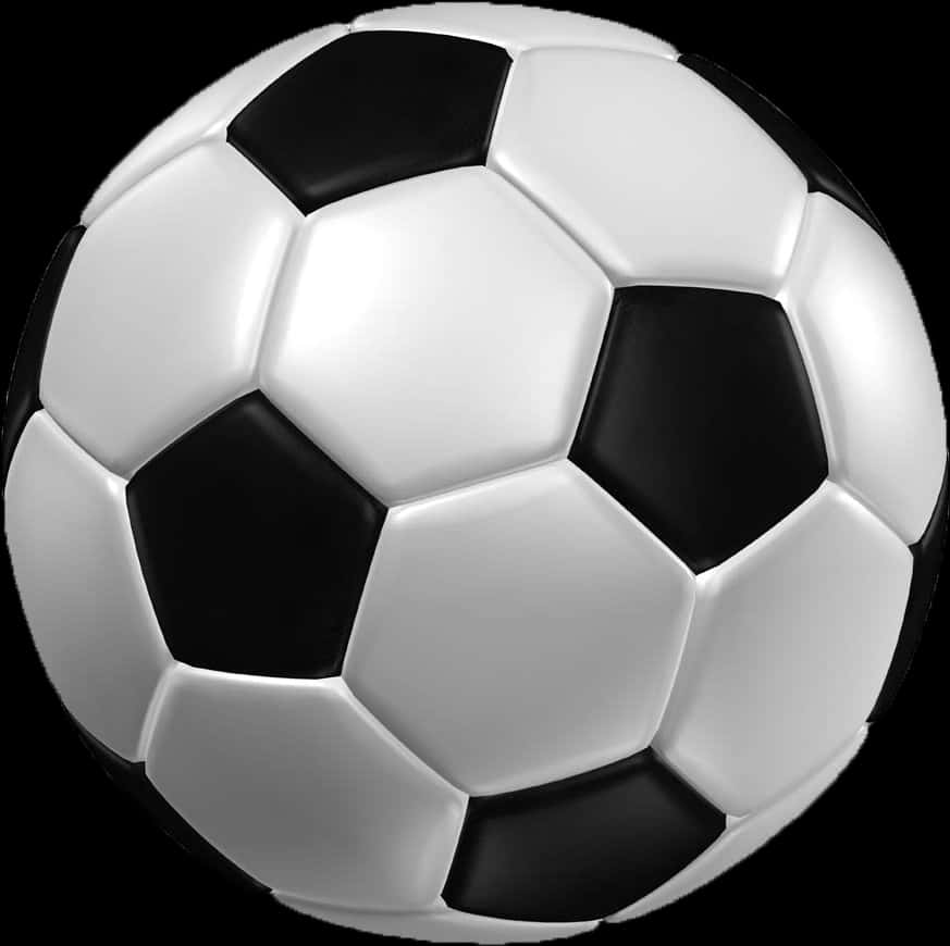 Classic Soccer Ball Blackand White PNG