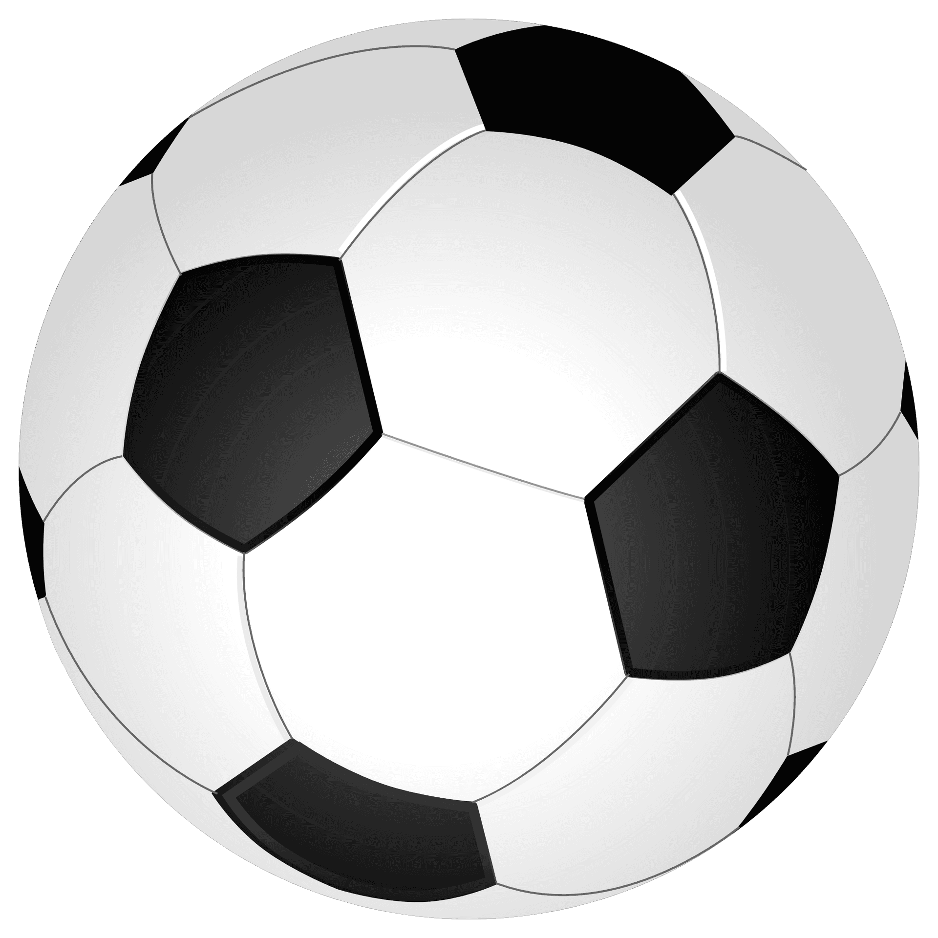 Classic Soccer Ball Illustration PNG