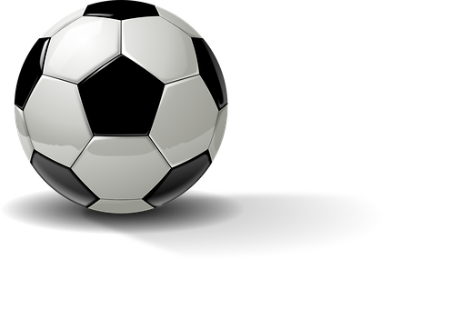 Classic Soccer Ballon Black Background PNG