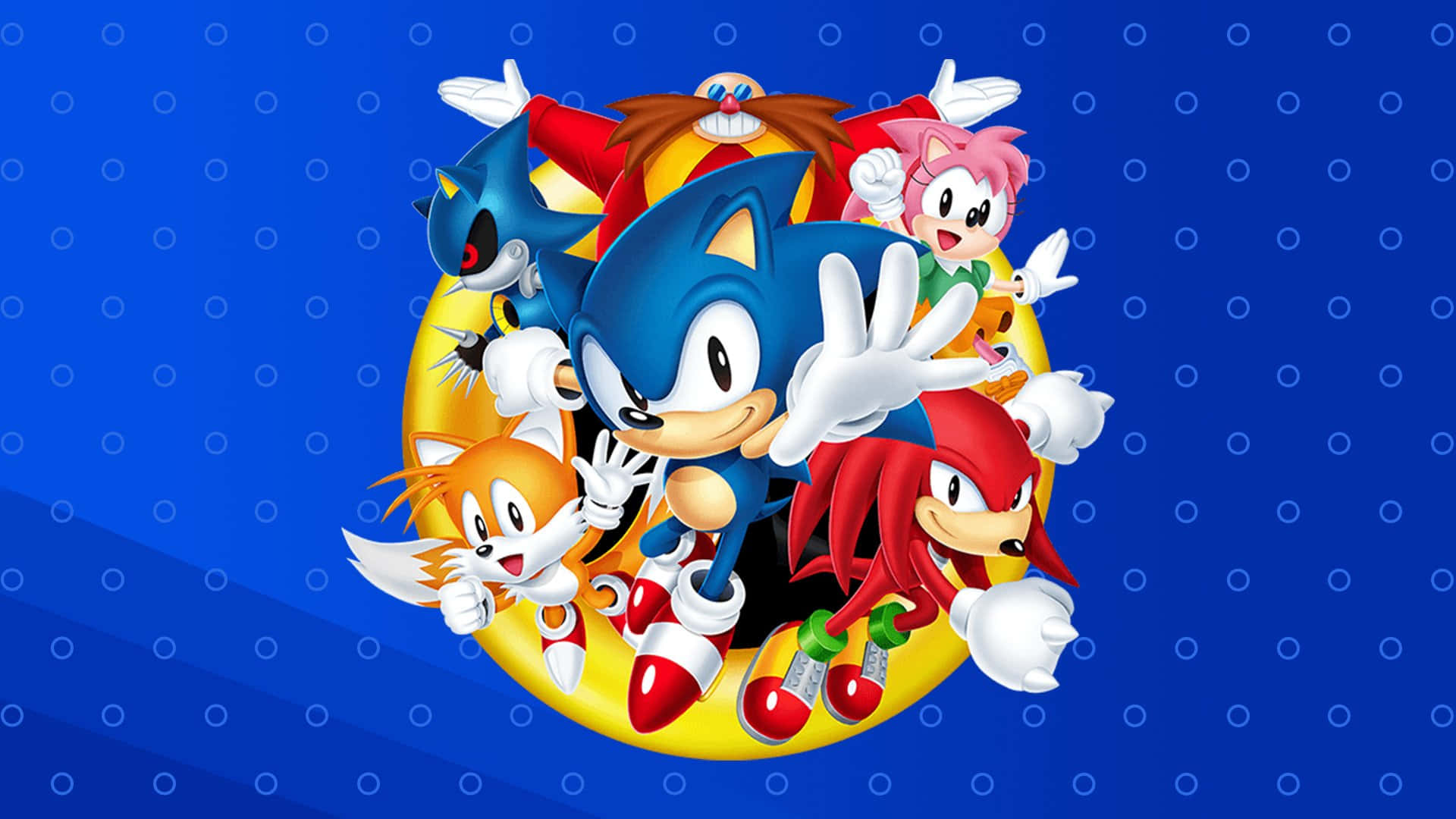Classic Sonic in Action Wallpaper