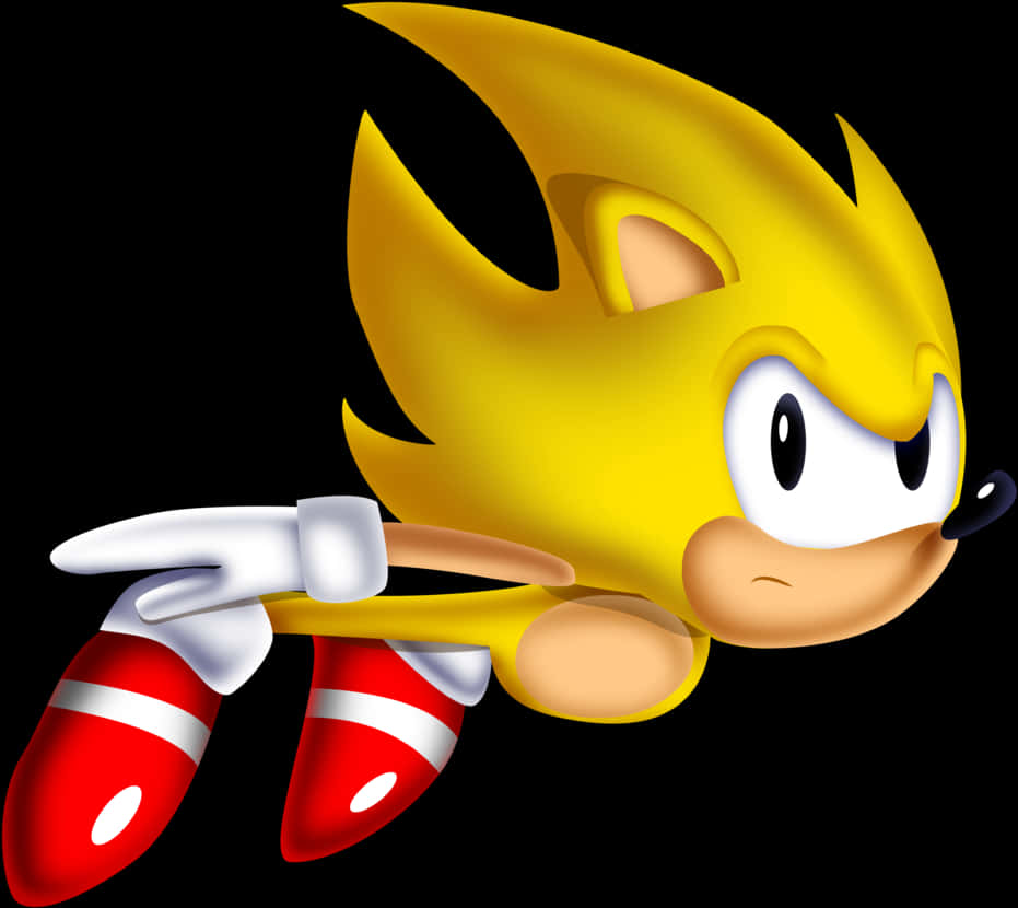 Classic Sonic Character Art PNG
