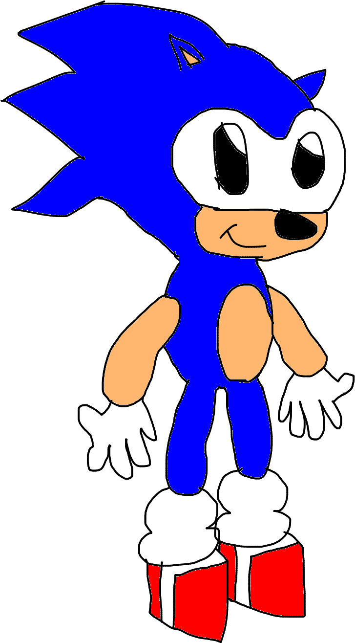 Classic Sonic Hedgehog Standing PNG