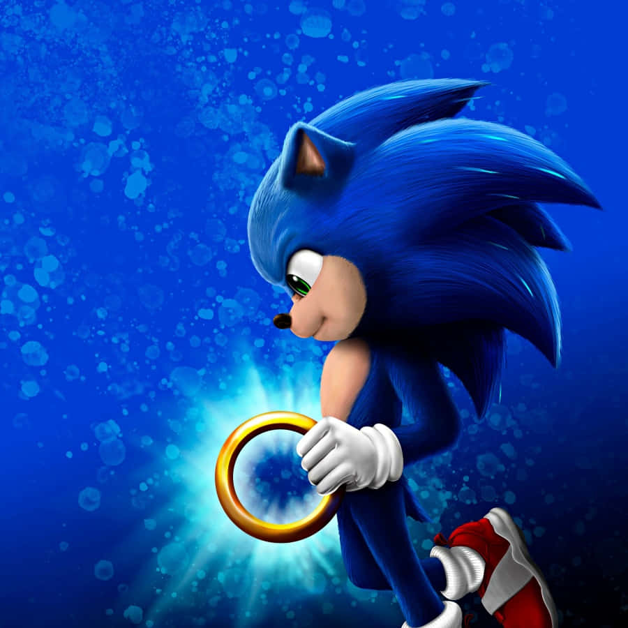 Image  Sonic the Hedgehog looks determined to save the world!
