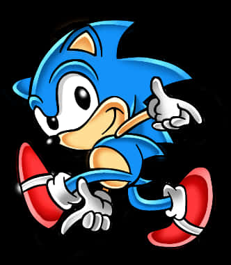 Classic Sonic Pointing PNG