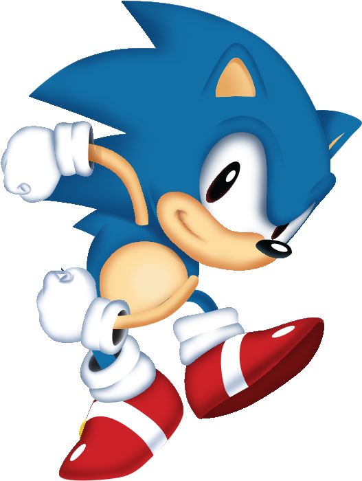 Classic Sonic Running Pose PNG
