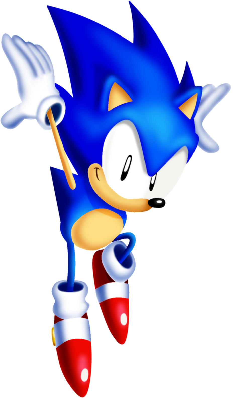 Classic Sonic Running Pose PNG