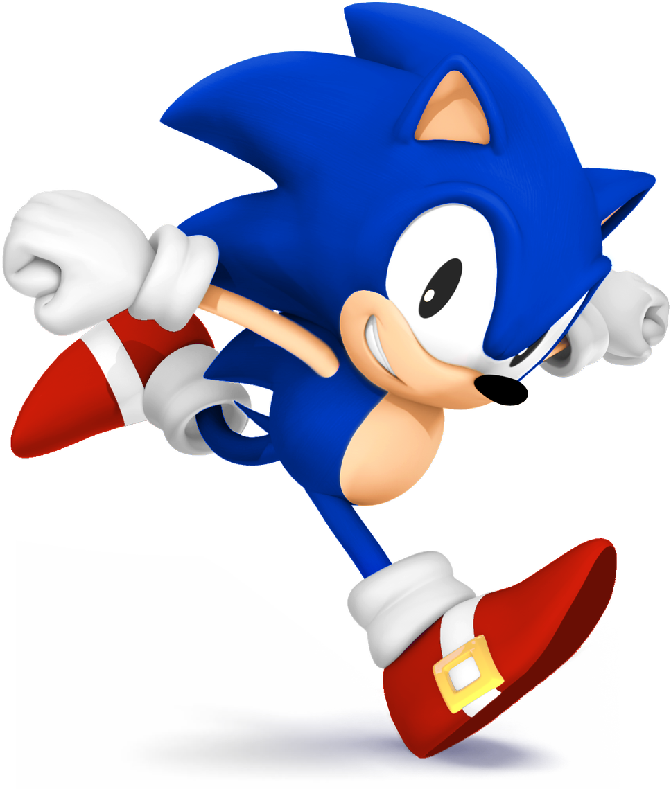 Classic Sonic Running Pose PNG