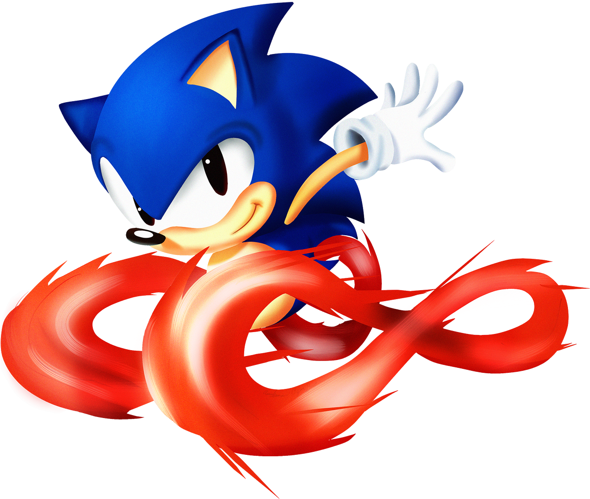 Classic Sonic Speed Blur PNG