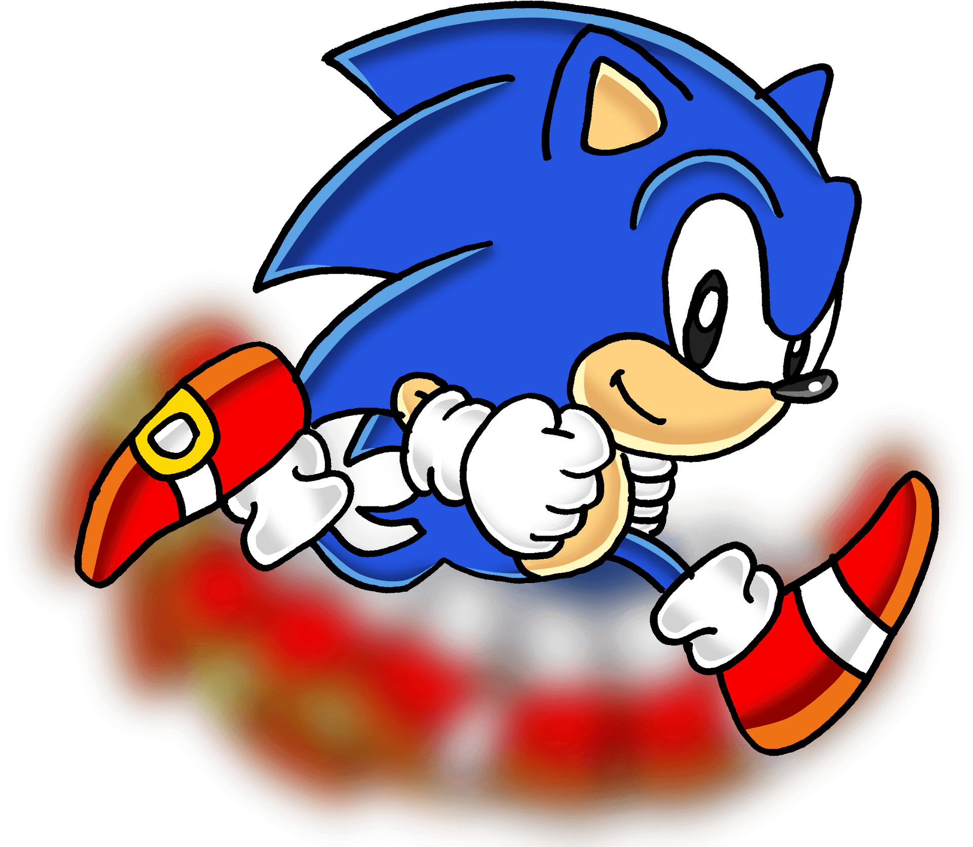 Classic Sonic Speeding PNG