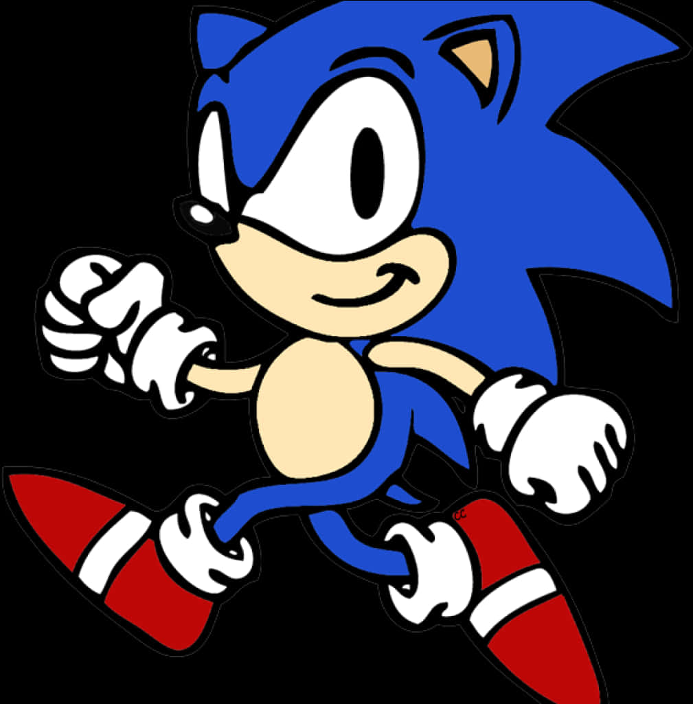 Classic Sonic The Hedgehog Pose PNG