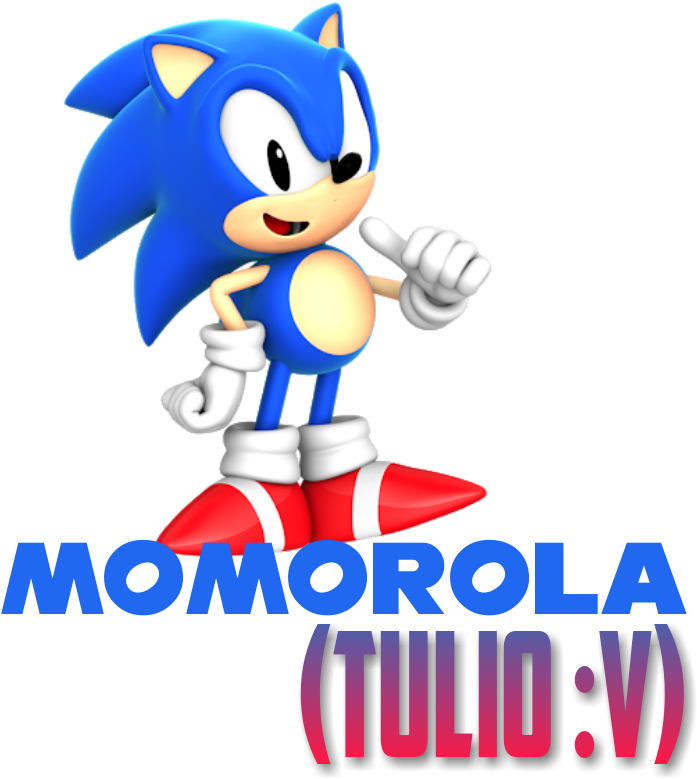 Classic Sonic Thumbs Up Render PNG