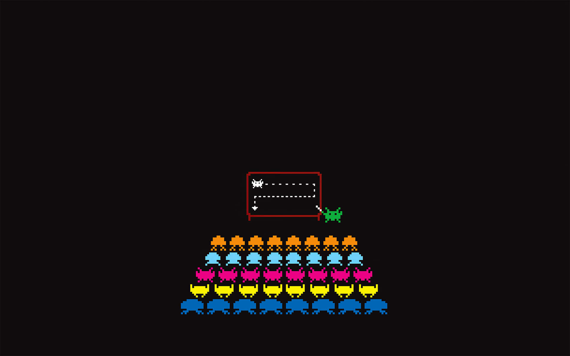 Classic Space Invaders Gameplay Wallpaper